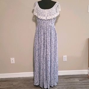 Vintage Ruffle Maxi Dress